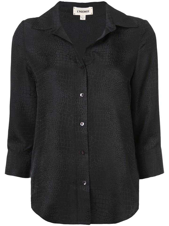 L'agence Scale Textured Shirt - Black