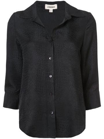 L'agence Scale Textured Shirt - Black