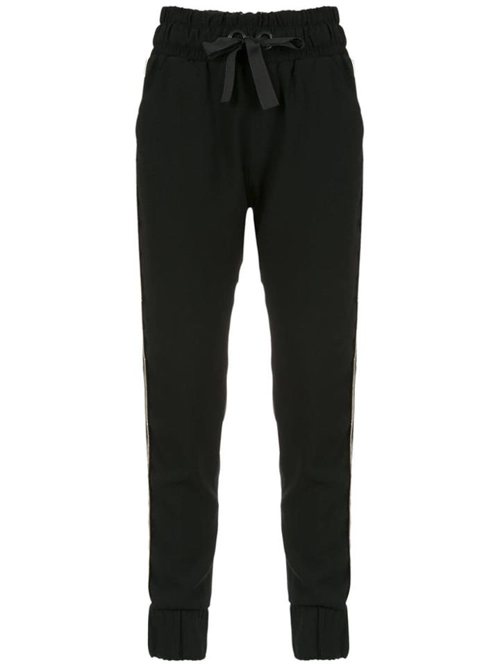 Andrea Bogosian Stripe Detail Joggers - Black