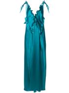 Attico Frill Detail Dress - Blue