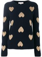 Chinti & Parker Heart Embroidered Sweater - Blue