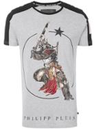 Philipp Plein - Fighter Print T-shirt - Men - Cotton - M, Grey, Cotton