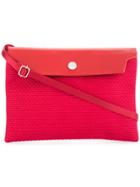 Cabas Contrast Flap Mini Bag - Red