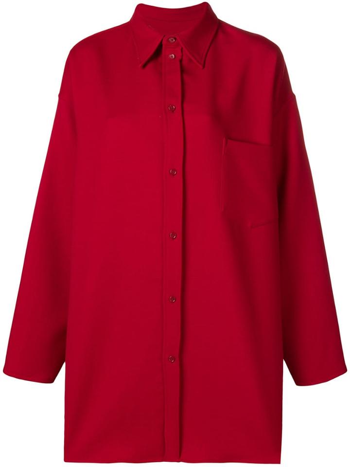 Mm6 Maison Margiela Oversized Shirt Dress - Red