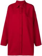 Mm6 Maison Margiela Oversized Shirt Dress - Red