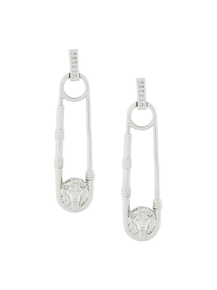 Versus Safety Pin Earrings - Metallic