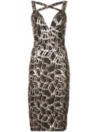 Christian Siriano Jacquard Dress - Black