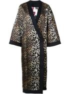 Emanuel Ungaro Leopard Print Coat, Women's, Size: 38, Brown, Silk/virgin Wool/polyamide/spandex/elastane