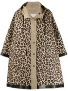 Mackintosh Leopard Print Raincoat - Brown