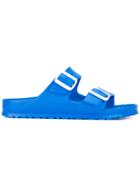 Birkenstock Buckled Detail Sliders - Blue