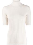 Cashmere In Love Roll Neck Pullover Top - Neutrals