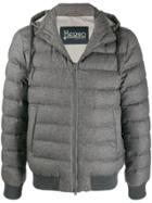 Herno Hooded Zip-up Padded Jacket - Grey