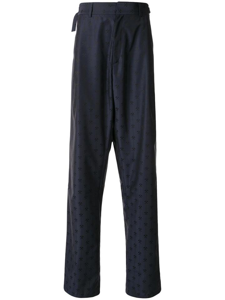 Gmbh Embroidered Tailored Trousers - Blue