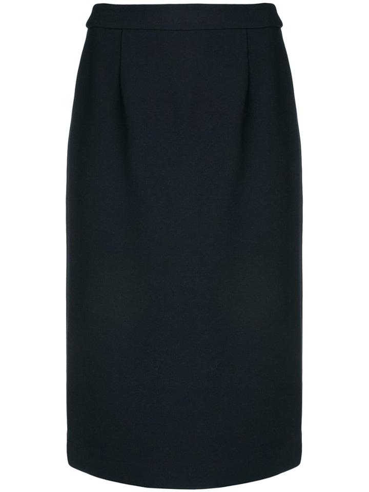 Emporio Armani High Rise Pencil Skirt - Blue