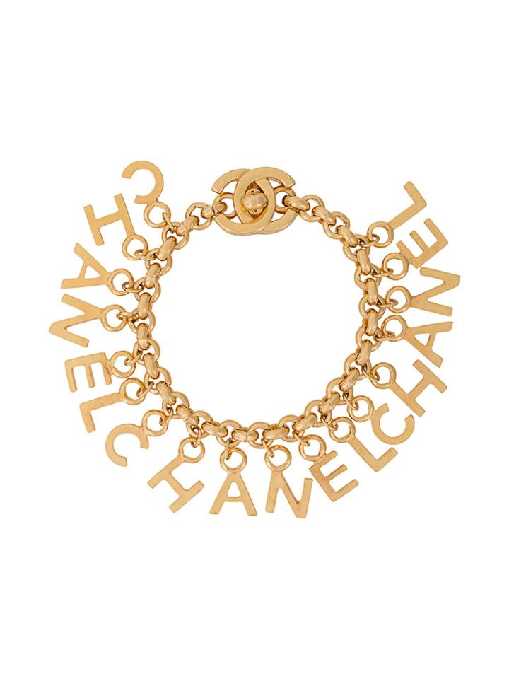 Chanel Vintage Chanel Lettering Bracelet - Metallic