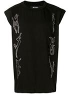 Misbhv Stud-detail Sleeveless Top - Black