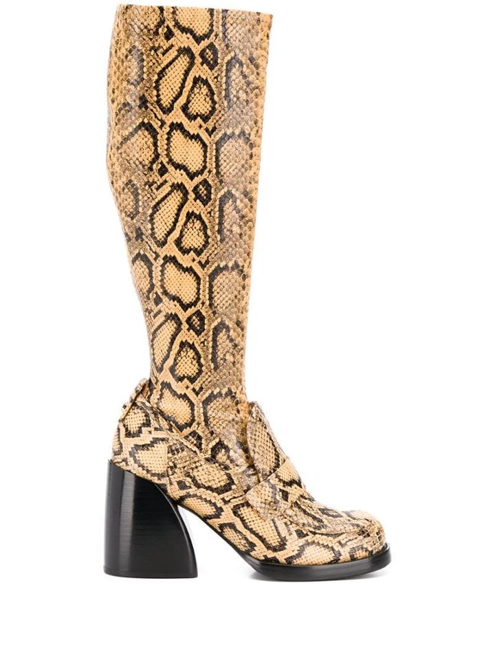 Chloé Adelie Loafer Boots - Yellow