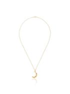 Hermina Athens Gold-plated Sterling Silver Stardust Moon Necklace -