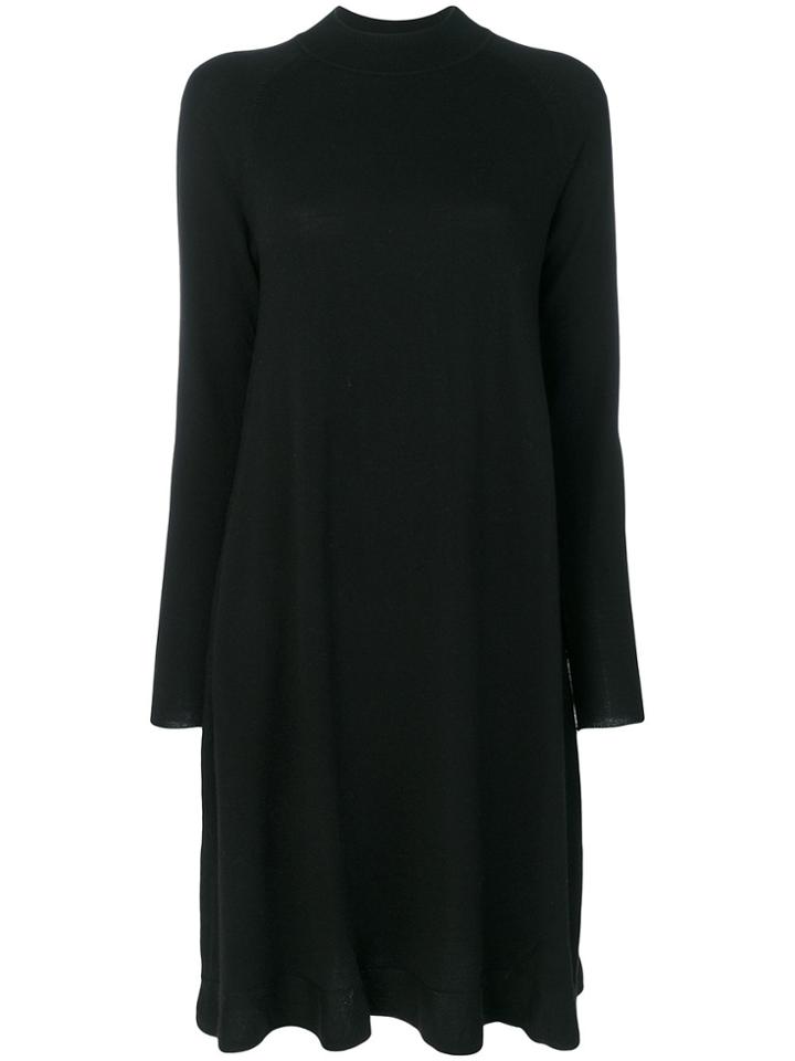 Odeeh Crew Neck Knitted Dress - Black