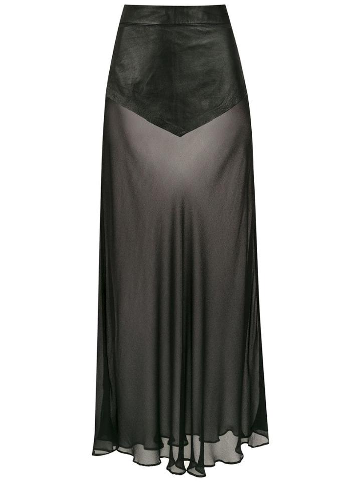 Andrea Bogosian Long Sheer Skirt - Black