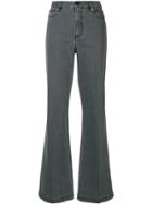 Fendi High-waisted Flared Jeans - Grey