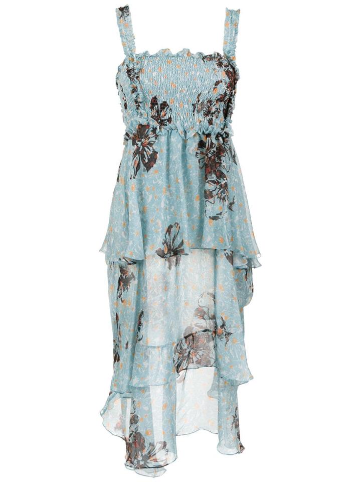 Clube Bossa Midi Silk Dress - Blue