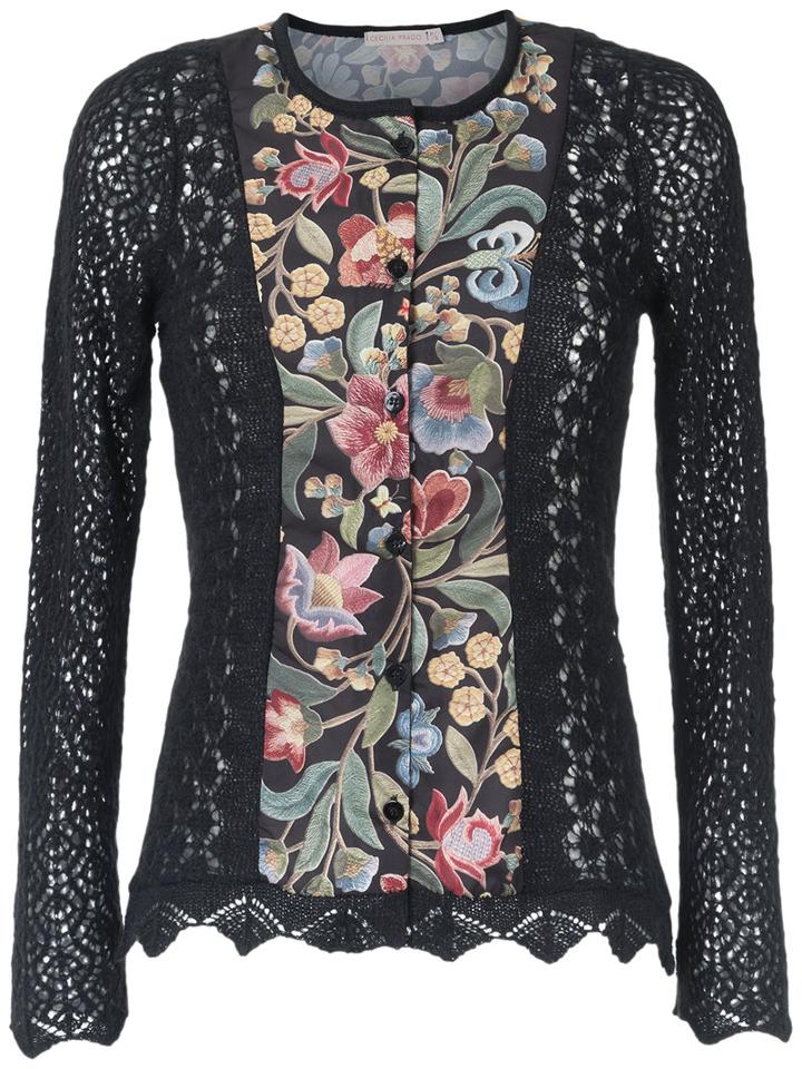 Cecilia Prado - Knitted Cardigan - Women - Acrylic/viscose/polyimide - P, Black, Acrylic/viscose/polyimide