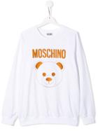 Moschino Kids Teddy Bear Sweatshirt - White