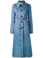 Marni - Belted Denim Trench Coat - Women - Cotton - 46, Blue, Cotton