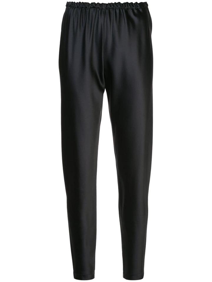 Peter Cohen Drawstring Tapered Trousers - Black