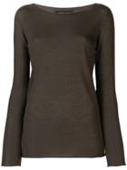 Fabiana Filippi Boat Neck Knitted Sweater - Brown