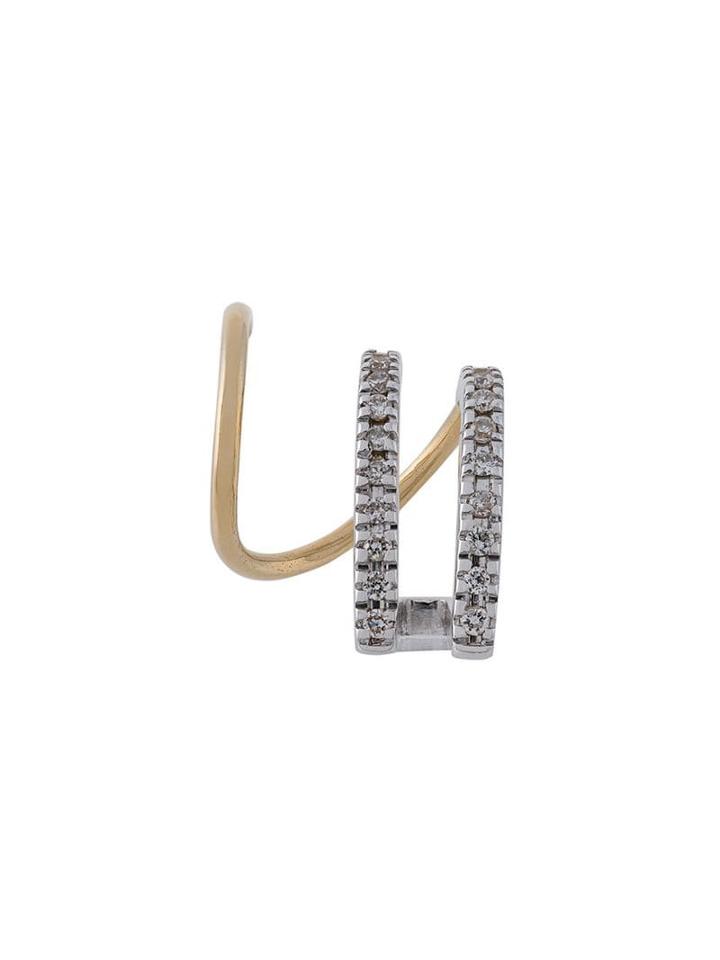 Maria Black 14kt Gold Bess Blanc Diamond Earring (right) - Yellow