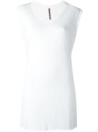 Rick Owens Lilies Oversized Sleeveless T-shirt, Women's, Size: 42, White, Cotton/viscose/polyamide