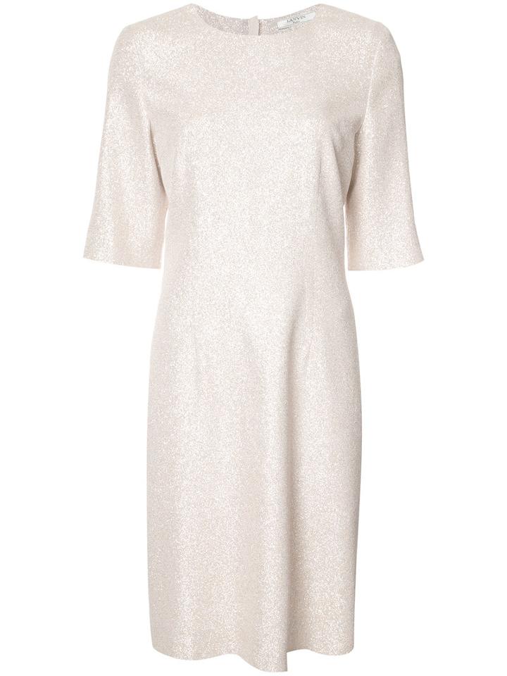 Lanvin Metallic (grey) Shift Dress, Women's, Size: 38, Silk/polyester