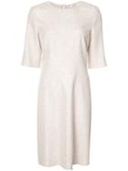 Lanvin Metallic (grey) Shift Dress, Women's, Size: 38, Silk/polyester