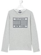 Tommy Hilfiger Junior - Teen Printed T-shirt - Kids - Cotton - 16 Yrs, Grey