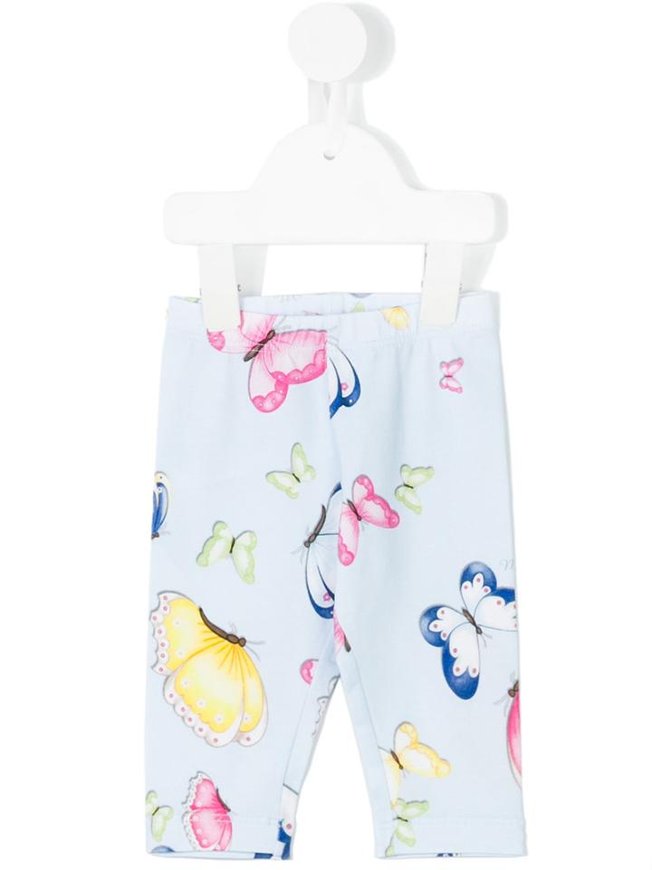 Monnalisa - Butterfly Print Leggings - Kids - Cotton/elastodiene - 18 Mth, Blue