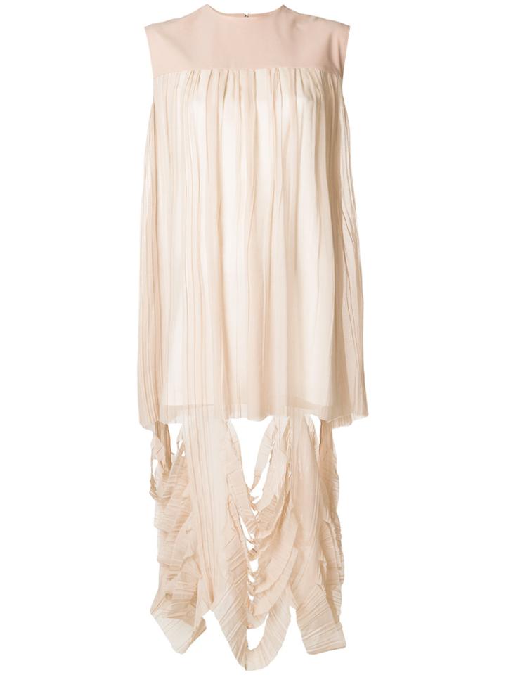 Maison Margiela Pleated Midi Dress - Nude & Neutrals
