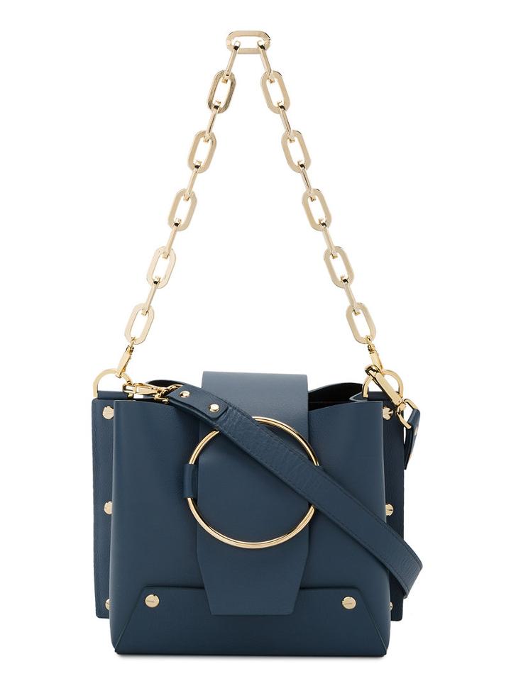 Yuzefi - Small Delila Bucket Bag - Women - Leather/metal - One Size, Blue, Leather/metal