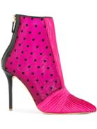 Malone Souliers Ankle Polka Dot Boots - Pink & Purple