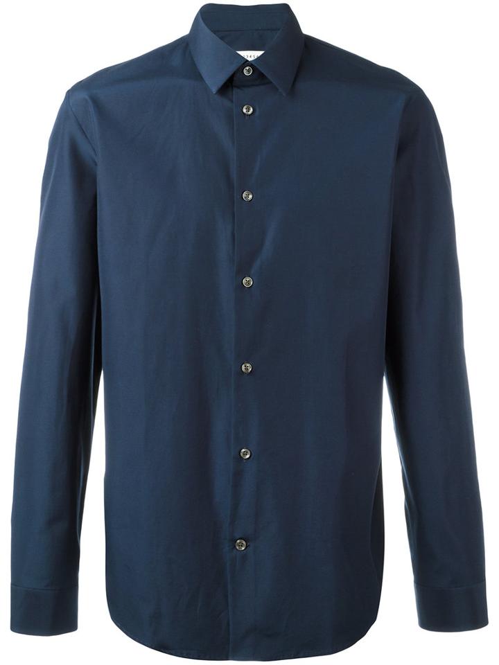 Maison Margiela - Classic Long Sleeve Shirt - Men - Cotton - 40, Blue, Cotton