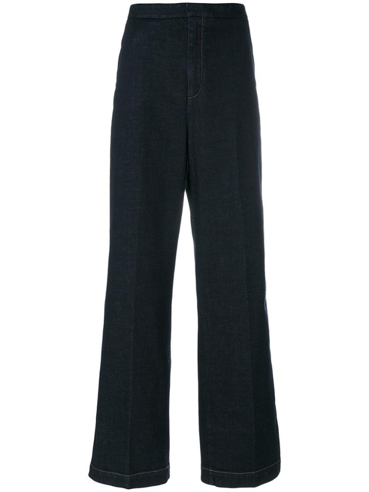 Stella Mccartney High Waisted Trousers - Blue