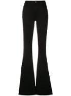 Frame Denim Long Flared Jeans - Black