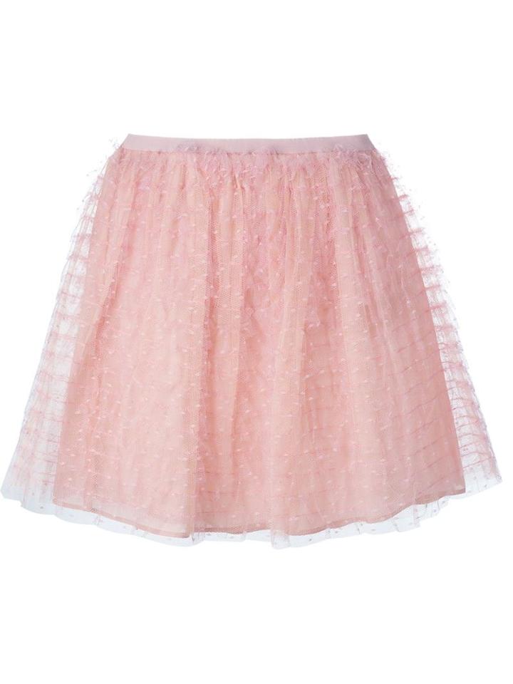 Red Valentino Tulle Layer Short Skirt, Women's, Size: 42, Pink/purple, Polyamide/cotton