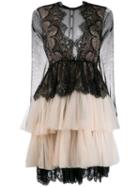 Aniye By Lace-trim Tulle Dress - Black