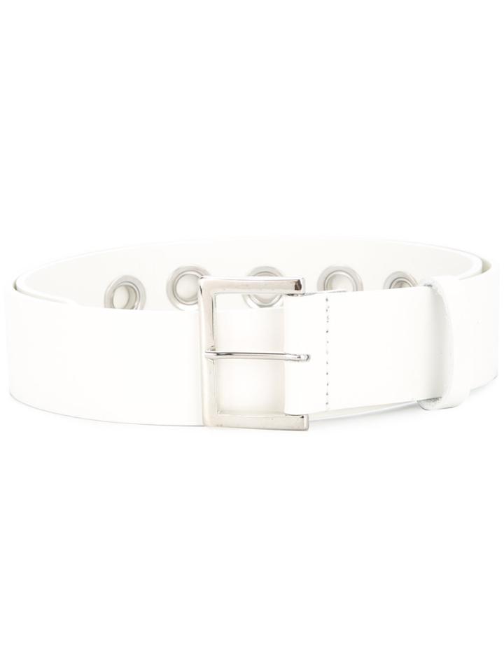 G.v.g.v. Eyelet Trimmed Mid-width Belt - White