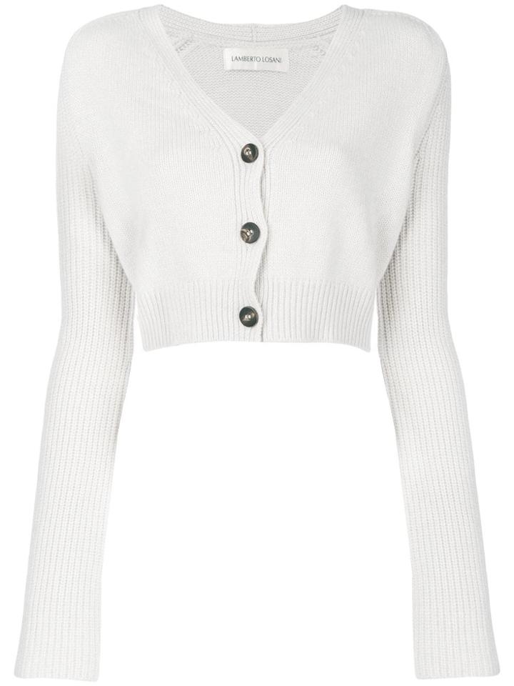 Lamberto Losani Button Up Cardigan - Nude & Neutrals