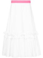 Vivetta Full Ruffled Skirt - White