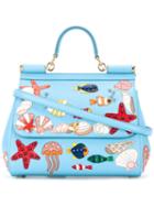 Dolce & Gabbana - Sea Embellished Sicily Tote - Women - Calf Leather/plastic - One Size, Women's, Blue, Calf Leather/plastic
