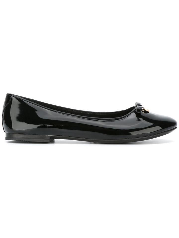 Dolce & Gabbana Kids Patent Ballerinas - Black